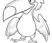 Coloriage Toucan rigolo avec un gros bec