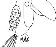 Coloriage Toucan simple pour enfants