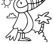 Coloriage Toucan sous le soleil