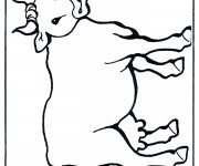 Coloriage Dessin vache en couleur