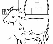 Coloriage Une vache dans le pré