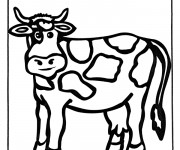 Coloriage Vache amusée