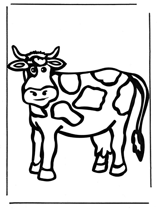 Coloriage et dessins gratuits Vache amusée à imprimer