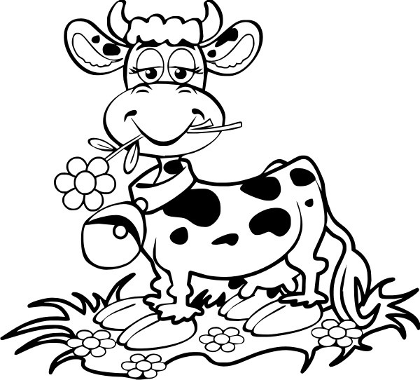Coloriage et dessins gratuits Vache contente à imprimer
