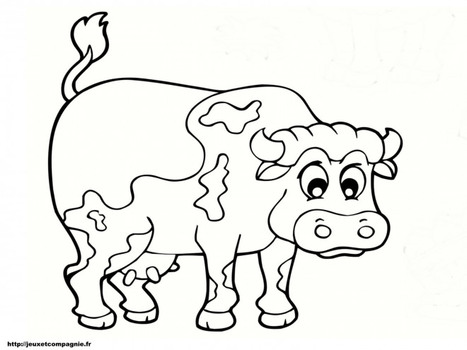 Coloriage Vache En Couleur Dessin Gratuit à Imprimer