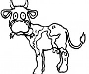 Coloriage Vache maigre