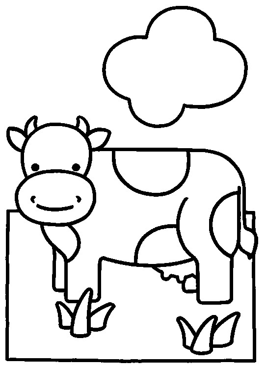 Coloriage et dessins gratuits Vache pour enfant à imprimer