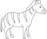 Coloriage dessin zèbre Africain