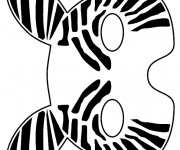 Coloriage Masque de Z&egrave;bre