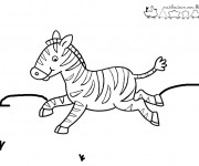 Coloriage et dessins gratuit Petit Zèbre au galop à imprimer