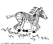 Coloriage Z&egrave;bre en courant
