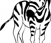 Coloriage Z&egrave;bre ray&eacute;