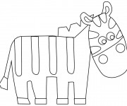 Coloriage Z&egrave;bre ray&eacute; en ligne