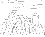 Coloriage Z&egrave;bre tout &agrave; fait simple