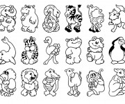 Coloriage et dessins gratuit Animaux de Zoo à imprimer