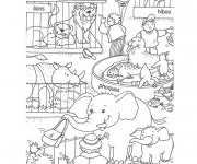 Coloriage Zoo couleur