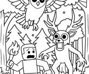 Coloriage 99 Nights in the Forest pour maternelle
