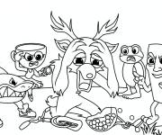 Coloriage 99 nuits dans la for&ecirc;t et les brainrots