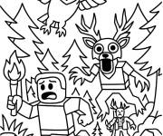 Coloriage Action et aventures de 99 nuits dans la for&ecirc;t
