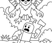 Coloriage Aventurier et Hibou de 99 Nights in the Forest