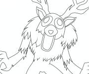Coloriage Cerf de 99 nuits dans la for&ecirc;t
