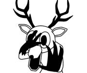 Coloriage Cerf effray&eacute; de 99 nuits dans la for&ecirc;t