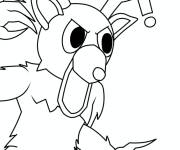 Coloriage Cerf en col&egrave;re