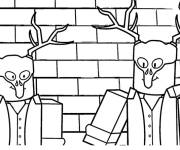Coloriage Deux cerfs de 99 nuits dans la for&ecirc;t