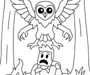 Coloriage Hibou mal&eacute;fique attrape le joueur de 99 nuits dans la for&ecirc;t