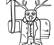 Coloriage Joueur Cultiste du Juggernaut de 99 nuits dans la for&ecirc;t