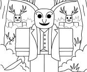 Coloriage L'&eacute;quipe des monstres cerfs de 99 nuits dans la for&ecirc;t