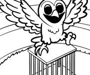 Coloriage La Chouette du jeu de Roblox 99 Nights in the Forest