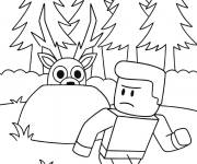 Coloriage Le cerf cach&eacute; de 99 nuits en for&ecirc;t