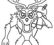 Coloriage Le cerf mal&eacute;fique
