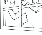 Coloriage Maison et cerf de 99 nuits dans la for&ecirc;t