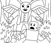 Coloriage Monstre attaque les cultistes