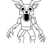 Coloriage Portrait du cerf de 99 nuits dans la for&ecirc;t