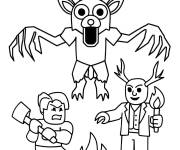 Coloriage Principaux personnages de 99 nuits dans la for&ecirc;t
