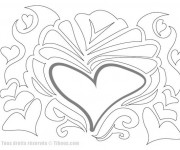 Coloriage Abstrait Coeur