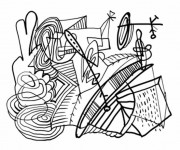 Coloriage Abstrait couleur en ligne