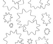 Coloriage et dessins gratuit Abstrait Étoiles à imprimer