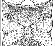 Coloriage Abstrait Femme