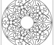 Coloriage Abstrait Feuilles