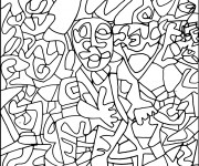 Coloriage et dessins gratuit Abstrait Homme à imprimer