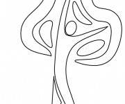 Coloriage Abstrait Homme facile