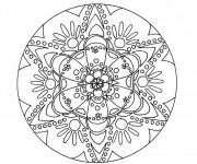 Coloriage et dessins gratuit Abstrait mandala à imprimer