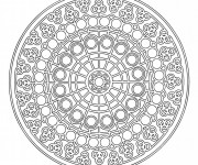 Coloriage Abstrait mandala artistique