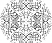 Coloriage Abstrait Mandala Coeurs et Amour
