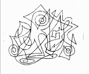 Coloriage Abstrait Musique