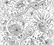 Coloriage et dessins gratuit Abstrait nature à imprimer